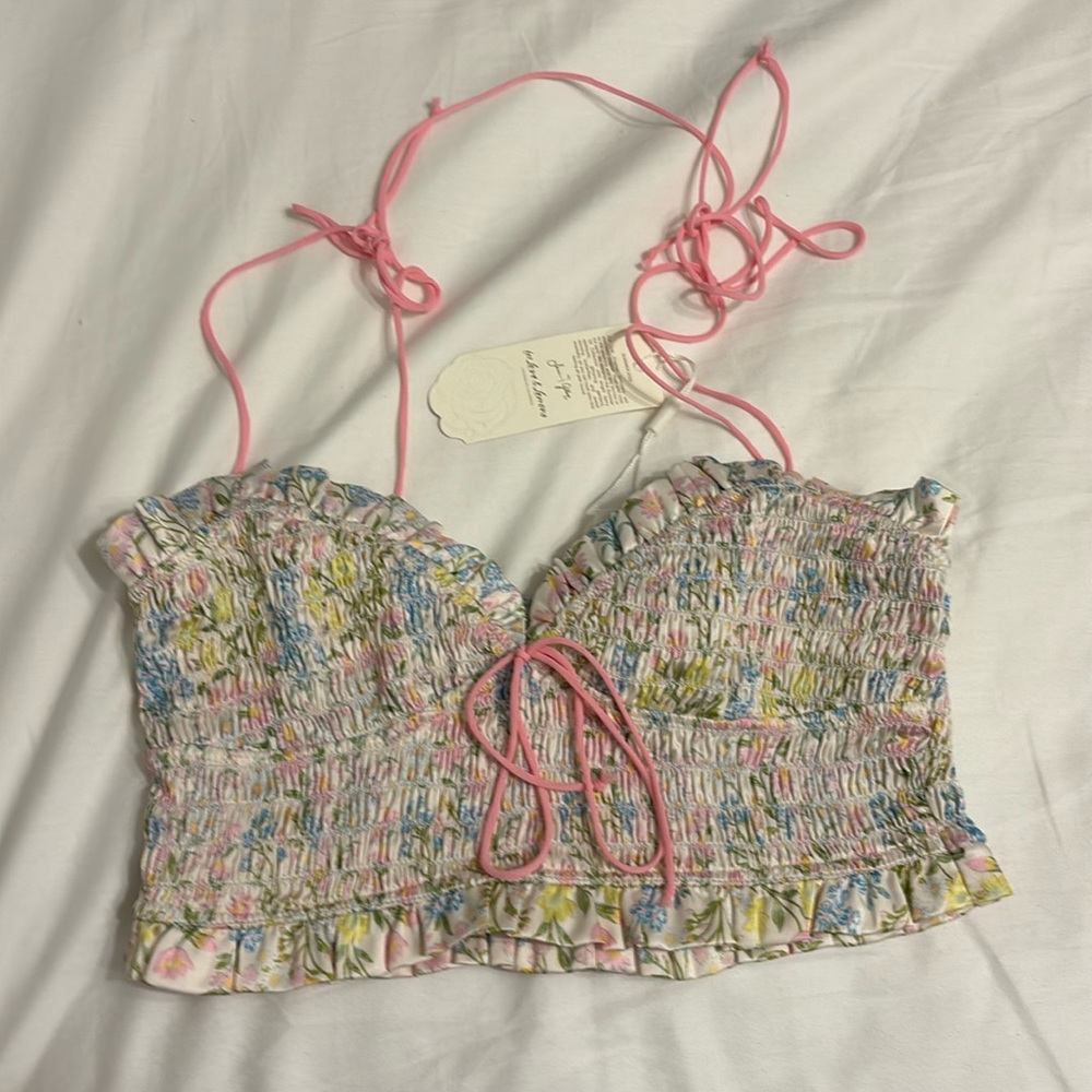 For love and lemons floral pastel tank top